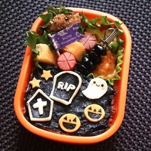 簡単キャラ弁☆ハロウィンナイトのお弁当♪